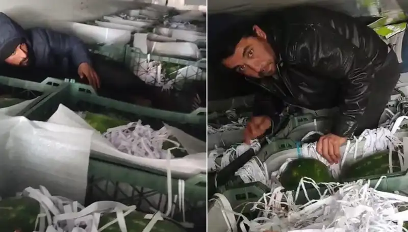 Karpuzların Arasından Göçmenler Çıktı: Sınır Emniyetinde Şok Olay