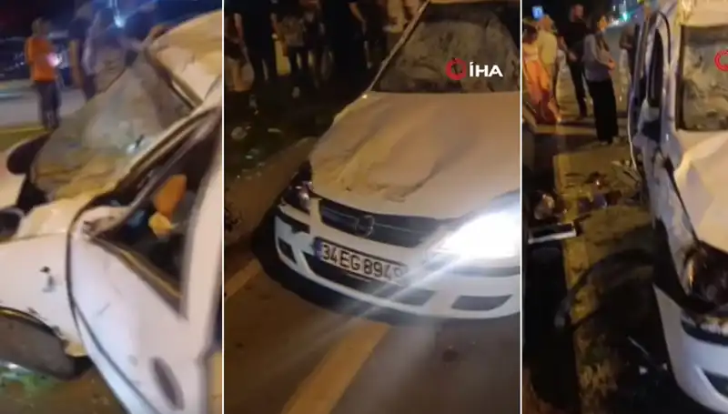 İstanbul Sahil Yolunda Ucuz Atlatılan Kaza: Araçlar Zor Durumda Kaldı