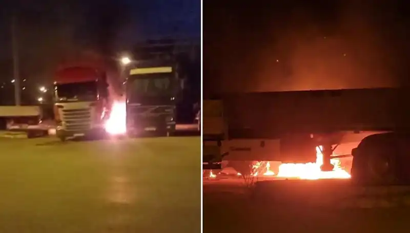 Tır Parkında Şok Olay: Yangın İhbarları Üzerine Ekipler Harekete Geçti!